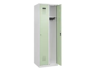 locker,HxBxD 1850x600x500mm,2vak,vak B 300mm,cil.-slot,staand op vloer - 2