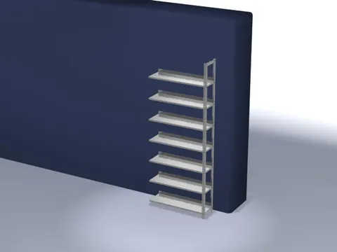 dossierstelling,aanbouwveld,HxBxD 2550x1000x300mm,vaklast 60kg