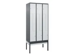Z-garderobekast,HxBxD 2120x900x500mm,vak B 150/300mm,cil.-slot