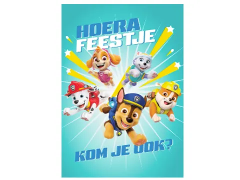 Wenskaart Hallmark uitnodiging Paw Patrol 6 stuks