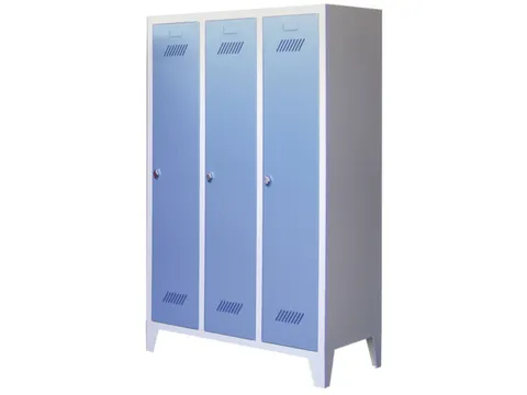 lockerkast v. kinderen,HxBxD 1600x930x500mm,3vak,RAL7035,front RAL6011