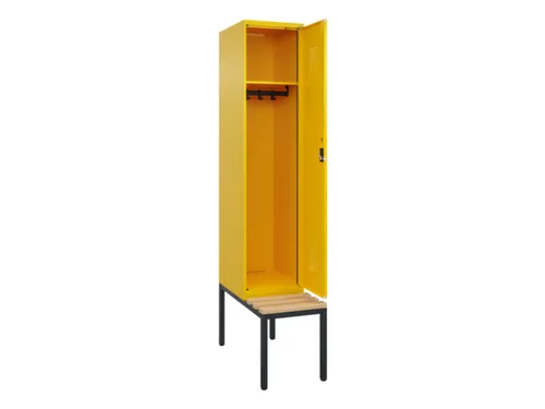 locker met bank,HxBxD 2120x400x815mm,1vak,vak B 400mm,cilinderslot