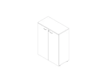 Kantoorkast Romp Wit Front Wit bxdxh 900x450x1232mm - 1