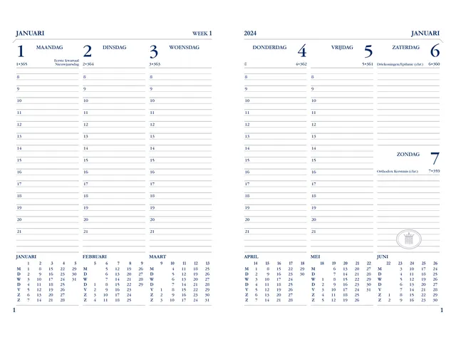 Agenda 2026 Ryam Weekplan Plus Mercury groot letter 7dagen/2pagina's z