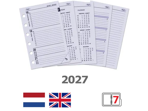 Agendavulling 2027 Kalpa Pocket 7dagen/2pagina's