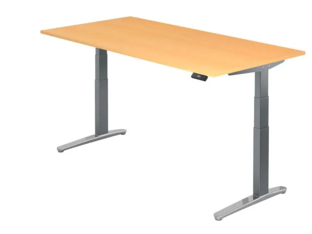 bureau assis-debout à régl. de haut. élec. HxlxP 650-1290x2000x1000