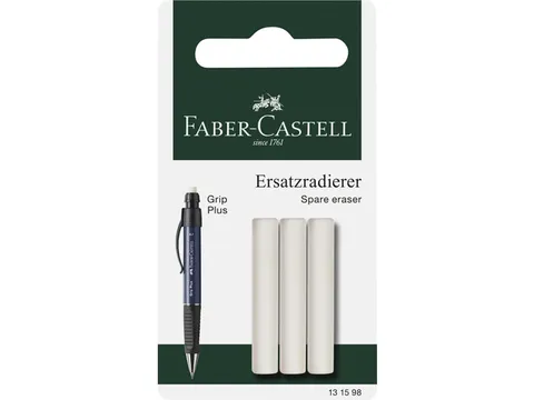 Reservegum Faber-Castell voor GRIP Plus blister a 3 stuks