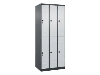 dubbeldekse locker,HxBxD 1850x750x500mm,3x2vak.,vak B 250mm - 1