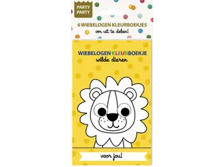 Interstat Party Party Wiebelogen 6 Uitdeel-kleurboekjes Wilde dieren - 1