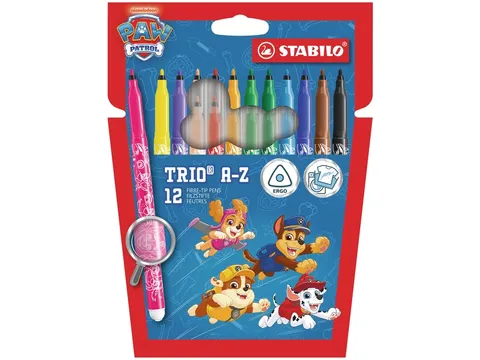 Viltstift STABILO Trio A-Z PAW Patrol 12 stuks