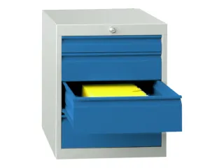 ladekast HxBxD 600x500x600mm 4laden slot RAL7035 front RAL5012 - 2