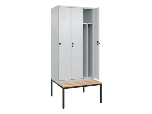 locker voor scheiding van kleding,HxBxD 2120x900x815mm,3vak