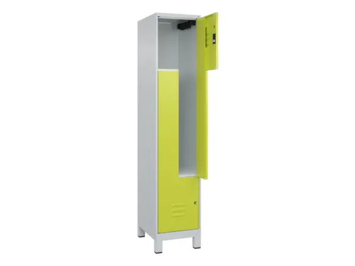 Z-garderobekast,HxBxD 1950x400x500mm,vak B 200/400mm,cil.-slot,voeten