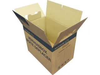 Verhuisdoos Budget Raadhuis dubbele bodem, 485x320x365mm (inwendig) - 1