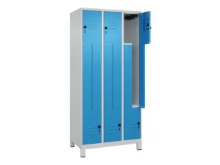 Z-garderobekast,HxBxD 1950x900x500mm,vak B 150/300mm,draaigrendel - 2