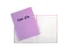Livre d'or 100 pages tranche or - Format 27x22cm - AQUAREL - Mauve