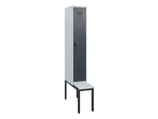 locker met bank,HxBxD 1950x300x815mm,1vak,vak B 300mm,draaigrendel - 2