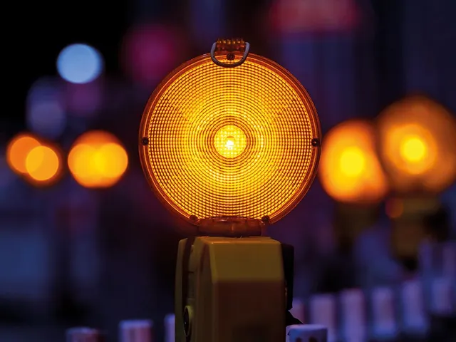 Oranje led werflamp voor hoge zichtbaarheid