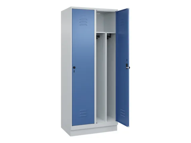 armoire vestiaire noir et blanc,HxlxP 1950x800x500mm,2compart.