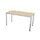 Vergadertafel Hxbxd 74x140x70cm 4-poots Aluzilver Ne-esdoorn