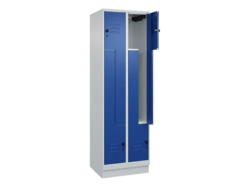 Z-garderobekast,HxBxD 1950x600x500mm,vak B 150/300mm,draaigrendel