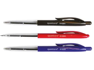 Balpen Quantore drukknop blauw medium - 2