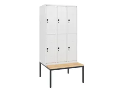 Dubbeldekse dekenkist,HxBxD 1950x900x815mm,3x2vak.,vak B 300mm