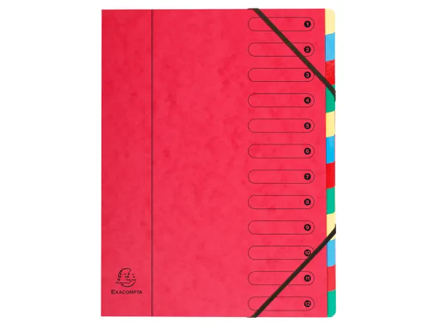 Sorteermap Harmonika 12 vak ass