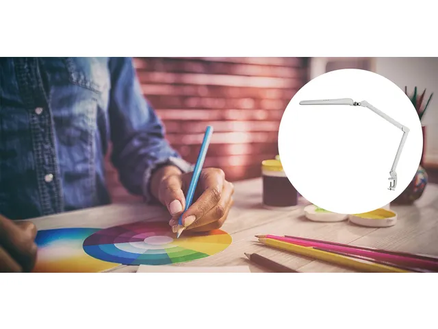 Lampe de bureau MAULcraft LED Pince table intensité réglable blanc