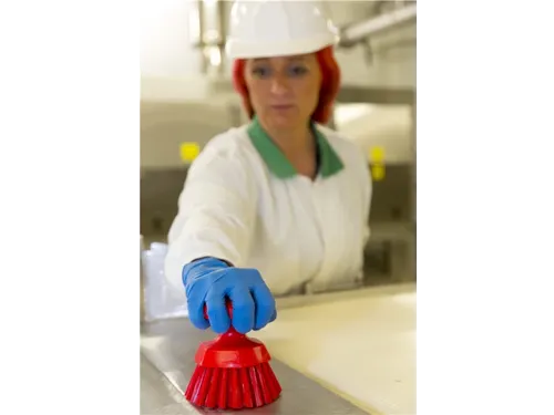 Vikan Hygiene ronde werkborstel harde vezels Ø110mm oranje