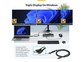 StarTech.com DK30C2DPEPRUE laptop dockingstation - 4