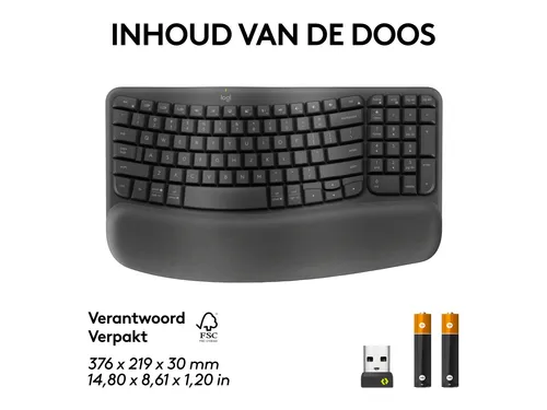 Wave Keys for Business Ergonomisch Toetsenbord AZERTY BE