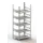 Schroefstelling Basisveld Ral7035 1850x754x604mm 5legborden 80kg