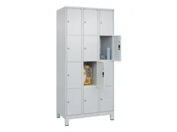 lockerkast,HxBxD 1950x900x500mm,3x4vakken,vak B 300mm,cil.-slot,voeten