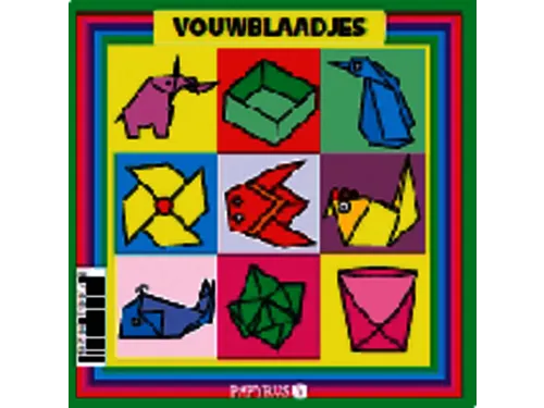 Vouwblaadjes vierkant 20x20cm 65gram assorti 90 vel
