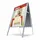 Stoepbord 70x100cm Design Zilver Rechte Hoek 25mm