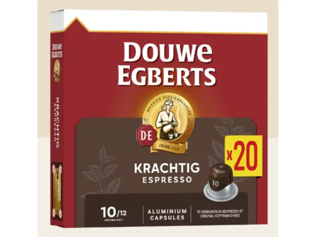 Espresso krachtig koffiecapsules, pak van 20 stuks