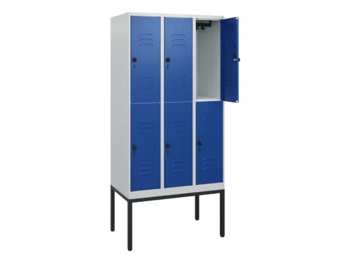 dubbeldekse locker,HxBxD 1950x900x500mm,3x2vak.,vak B 300mm