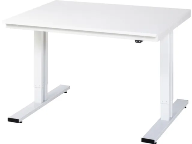 Werkbank elektrisch hoogte verstelbaar 720-1120x1250x1000mm wit RAL703