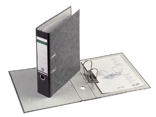 Ordner Leitz 1082 Folio 80mm Karton Zwart