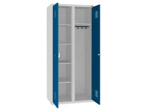 kleding-/wasgoedkast,RAL 7035/RAL 5010,HxBxD 1800x800x500mm,2vak