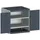 kast met geperforeerde platen,HxBxD 800x800x650mm,2xStalen bodem