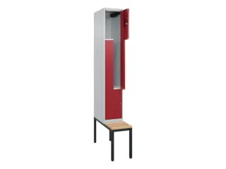Z-garderobekast,HxBxD 2120x300x815mm,2vak,vak B 300mm,cil.-slot - 2