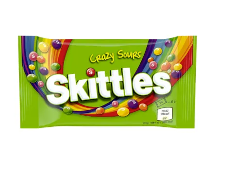 Snoep Skittles crazy sour zak 45gr