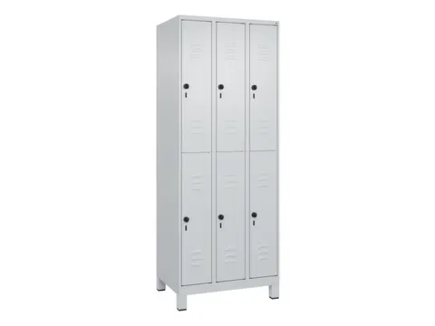 dubbeldekse locker,HxBxD 1950x750x500mm,3x2vak.,vak B 250mm