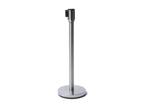 Afzetpaal Economy Chroom met 2.5 meter Zwarte trekband