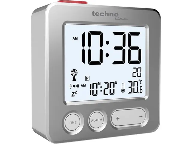 Wekker Technoline WT 265 66x66x21mm zilver