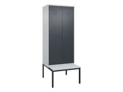 locker voor scheiding van kleding,HxBxD 2120x800x815mm,2vak