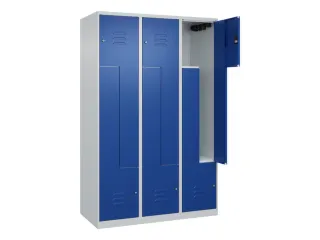 Z-garderobekast,HxBxD 1850x1200x500mm,vak B 200/400mm,cil.-slot - 2