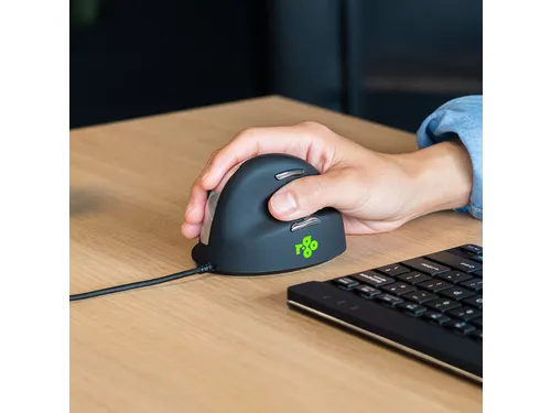 Ergonomische muis R-Go HE Break medium Rechts bedraad Zwart